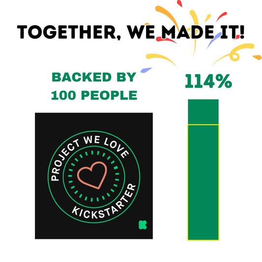 Thanks to 100 supporters, we have smashed our Kickstarter goal!