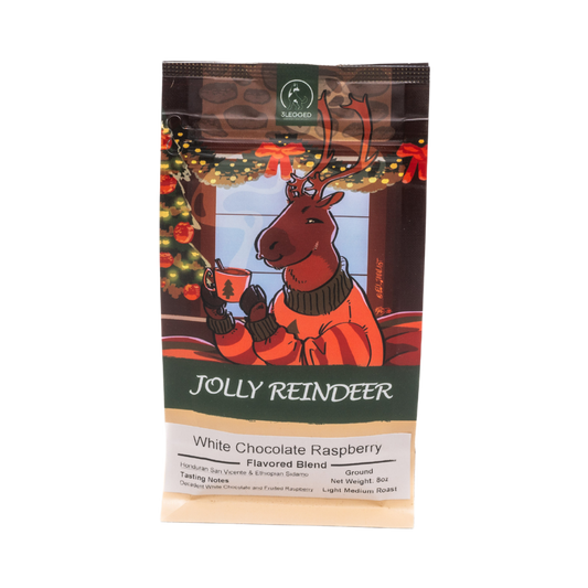 White Chocolate & Raspberry - Jolly Reindeer Holiday Coffee Collection