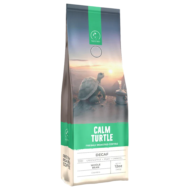 Calm Turtle Decaf Beans 12oz Bag