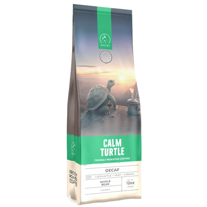 Calm Turtle Decaf Beans 12oz Bag