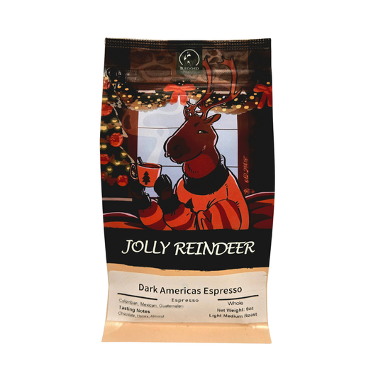 Dark Americas Espresso - Jolly Reindeer Holiday Coffee Collection