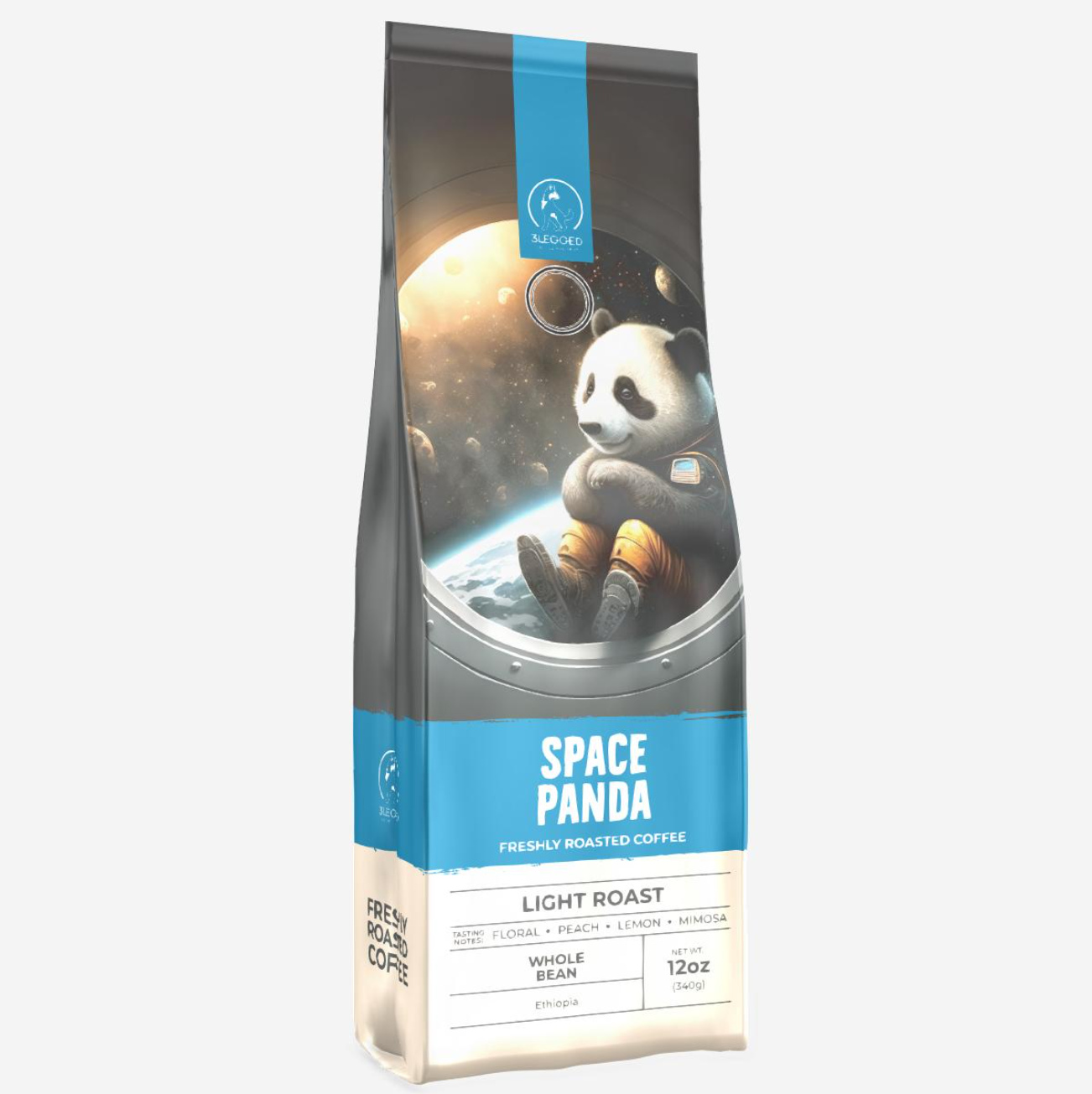 Space Panda Light Roast Whole Beans 12oz Bag