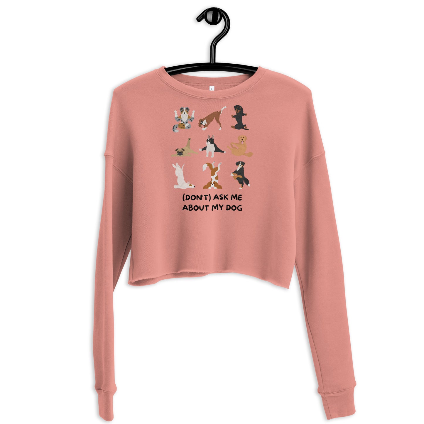 Yoga Dogs Fleece Crop Sweatshirt